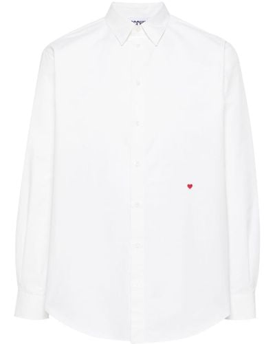 Moschino Overhemd Met Geborduurd Hart - Wit