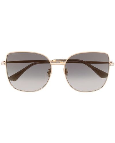 Jimmy Choo Oversized Cat Eye Sunglasses - Metallic