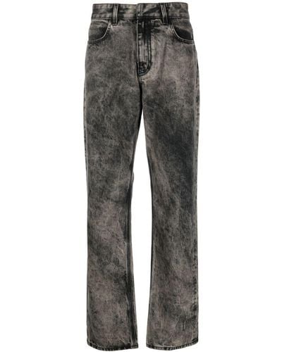 Givenchy Stonewash Straight-leg Jeans - Grey