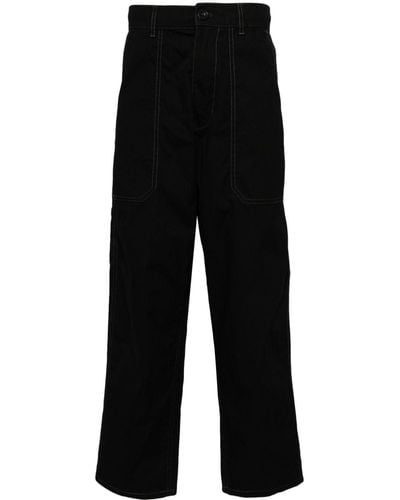 Chocoolate Straight-leg Cotton Carpenter Trousers - Black