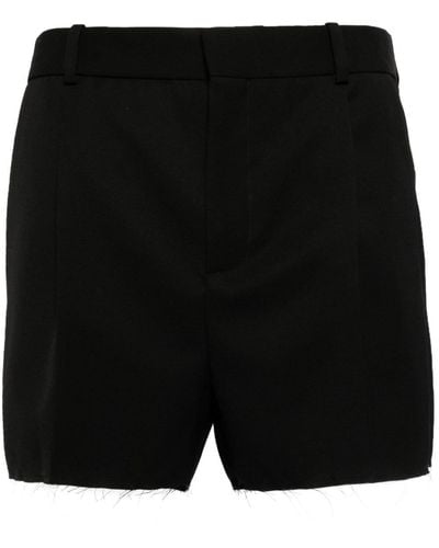 BOTTER Pleated Virgin-wool Shorts - Black
