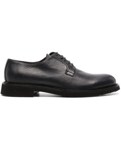 Casadei Cervo Leather Derby Shoes - Black
