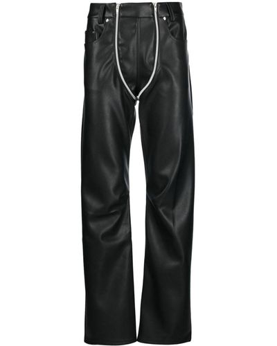 GmbH Double-zip Flared Pants - Black