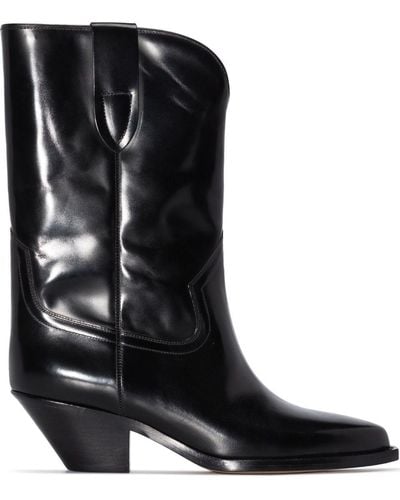Isabel Marant Dahope Leather Boots - Black