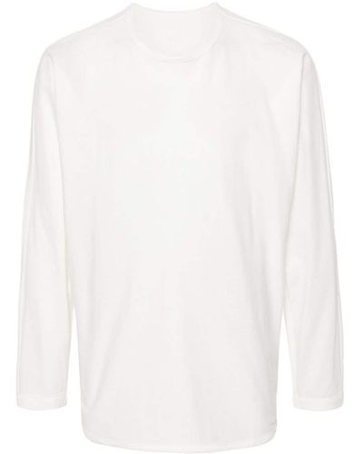 Homme Plissé Issey Miyake Long-sleeve Cotton T-shirt - White