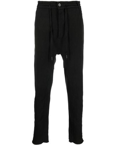 Masnada Drop-crotch Cotton Trousers - Black