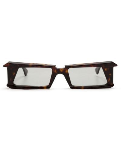 Kuboraum Tortoiseshell Sculpted-frame Sunglasses - Brown