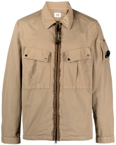 C.P. Company Giacca-camicia con zip - Neutro
