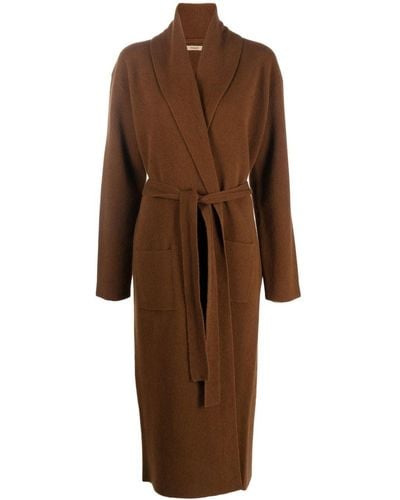 Nuur Mid-length Belted-coat - Brown