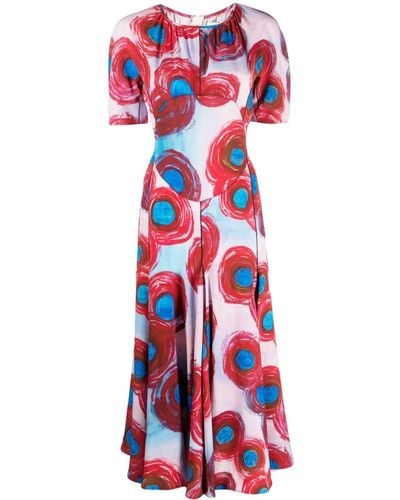 Marni Mini-jurk Met Abstracte Print - Rood