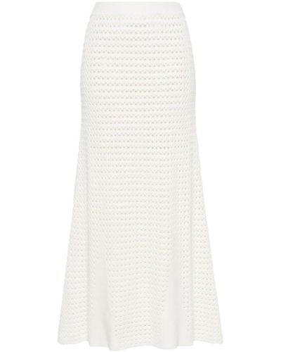 Raquel Diniz Open-knit Long Skirt - White
