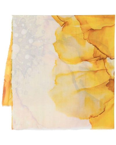 Faliero Sarti Graphic-print Lightweight Scarf - Yellow