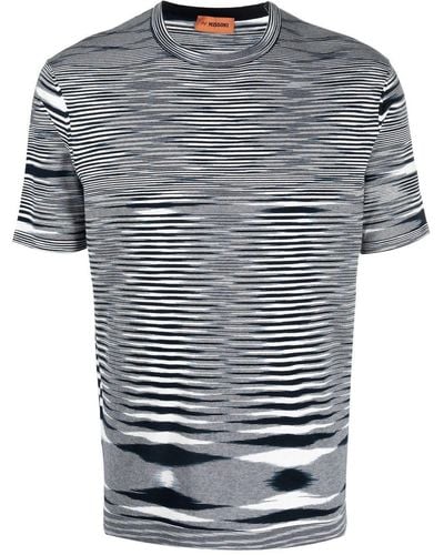 Missoni Geometric-print Cotton T-shirt - Grey