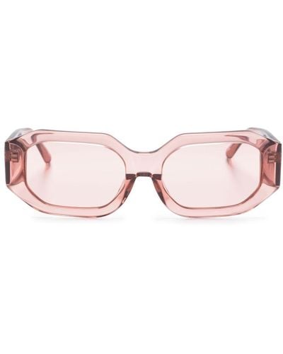 Linda Farrow X The Attico lunettes de soleil rectangulaires Blake - Rose