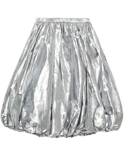 COMME DES GARÇON BLACK Metallic-effect Puffball Skirt - Grey