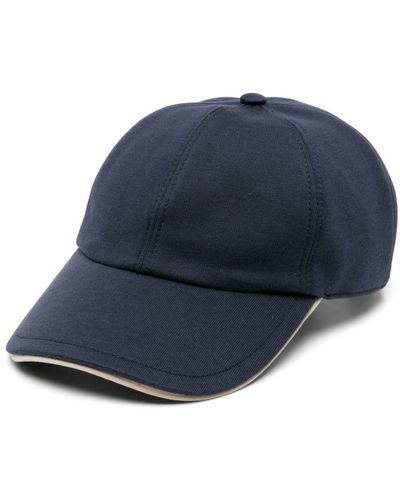Eleventy Jersey Cotton Baseball Cap - Blue