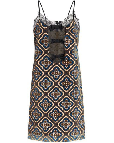 Etro Kleid mit geometrischem Print - Schwarz