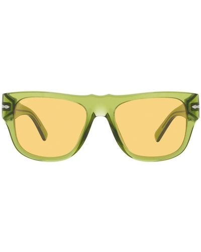 Persol Sonnenbrille mit eckigem Gestell - Grün