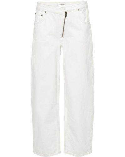 FRAME Angled Zipper テーパードジーンズ - ホワイト