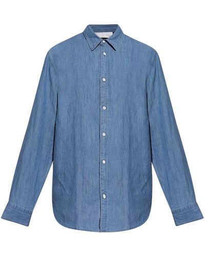 Rag & Bone Long-sleeved Cotton Shirt - Blauw