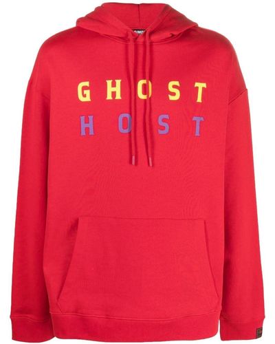 Raf Simons Ghost Host-print Hoodie - Red