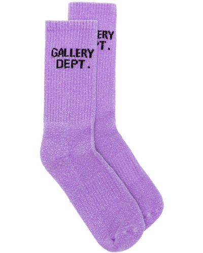 GALLERY DEPT. Clean Logo Intarsia-knit Socks - Purple
