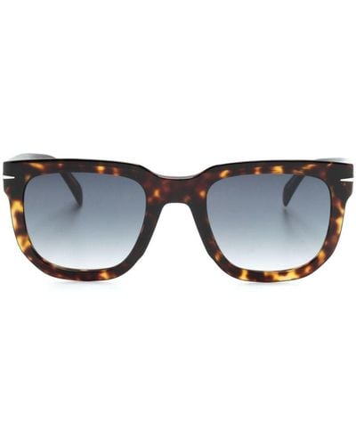 David Beckham Db 7119/s Square-frame Sunglasses - Blue