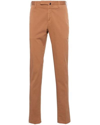 Incotex Mid-rise Tapered Chinos - Brown