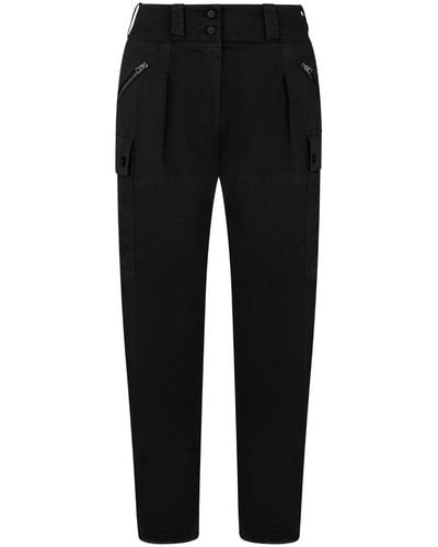 Tom Ford Cargo Cropped Trousers - Black
