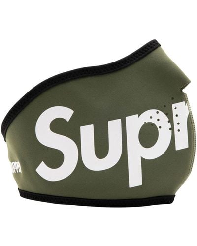 Supreme X Windstopper Logo-print Face Mask - Green