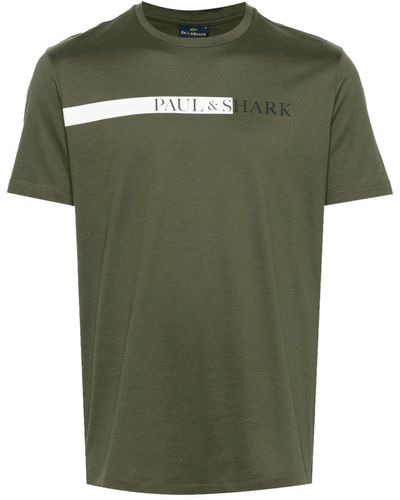 Paul & Shark Logo-print Cotton T-shirt - グリーン