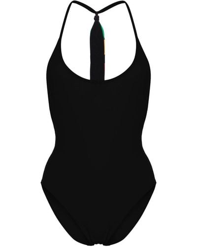 Eres Virtuosa Patchwork-strap Swimsuit - Black