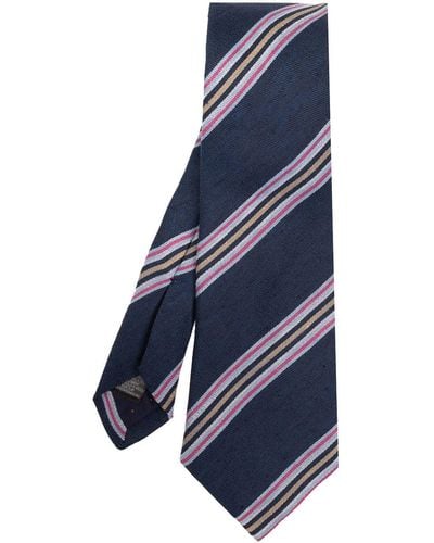 Paul Smith Krawatte mit diagonalen Streifen - Blau