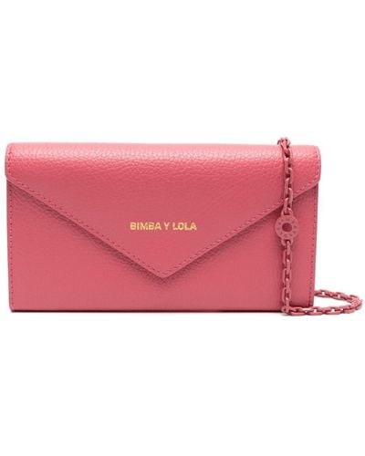 Bimba Y Lola Logo-lettering Leather Wallet - Pink