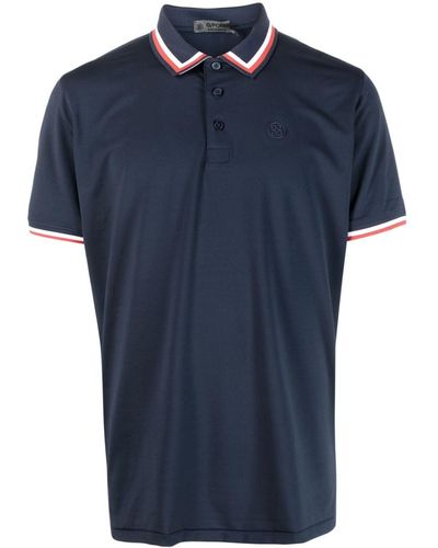 G/FORE Striped-edge Polo Shirt - Blue