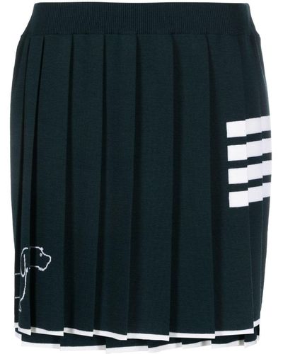 Thom Browne Hector Icon Pleated Mini Skirt - Black
