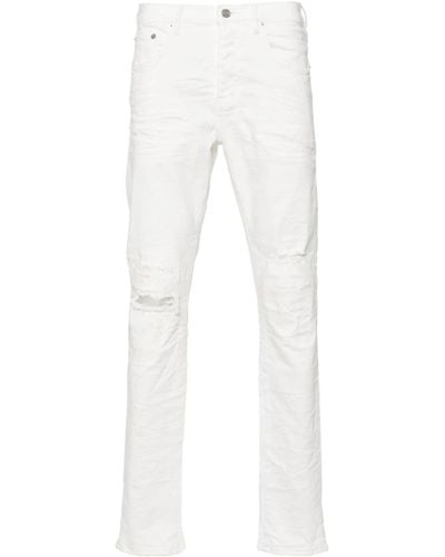 Purple Brand Distressed Skinny Jeans - White