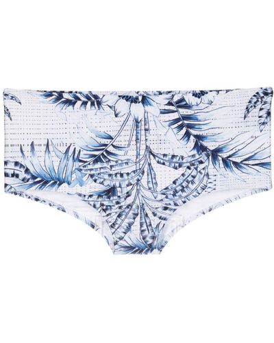 Lygia & Nanny Copacabana Botanical-print Swimming Trunks - Blue