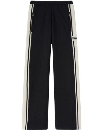 Palm Angels Racing Knitted Track Trousers - Blue
