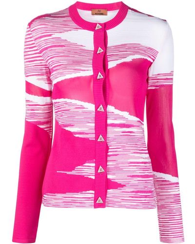 Missoni Semi-sheer Details Button-up Cardigan - Pink