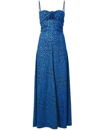 Proenza Schouler Kleid mit Leoparden-Print - Blau