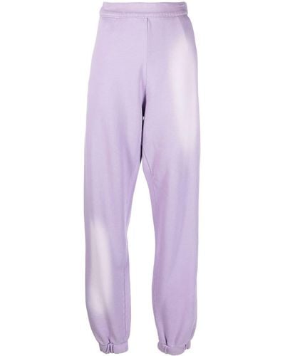 The Attico Pantalon de jogging slim à effet délavé - Violet