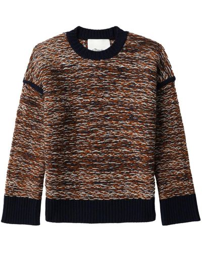 3.1 Phillip Lim High-neck Jacquard Wool Sweater - Brown