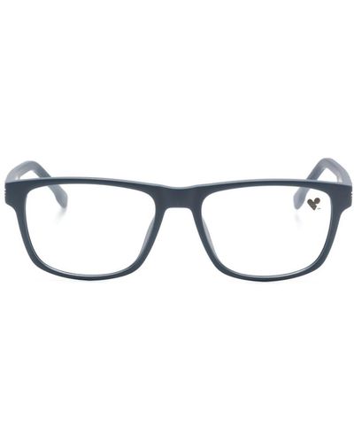 Lacoste Eckige Brille mit Streifen - Braun