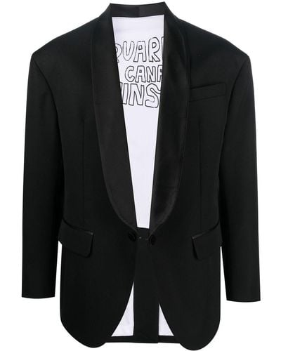 DSquared² Single-breasted Tuxedo Jacket - Black