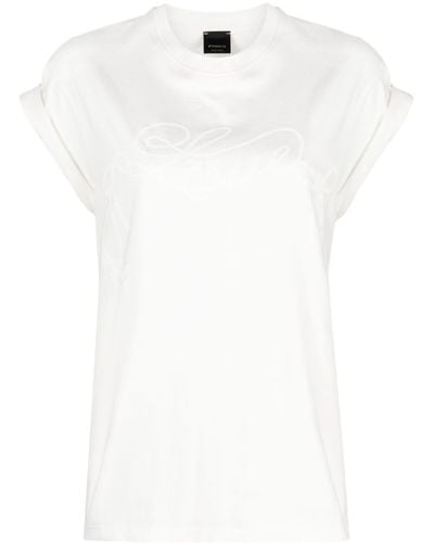 Pinko Embroidered Logo T-Shirt - White
