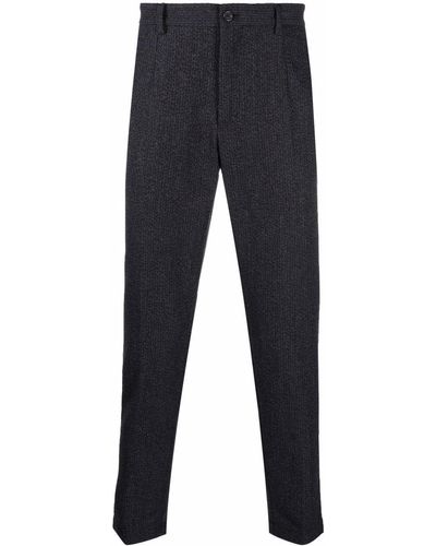 Dolce & Gabbana Pinstripe-pattern Pressed-crease Pants - Blue