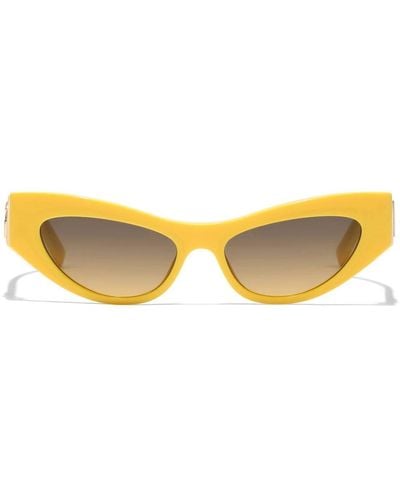 Dolce & Gabbana Gafas de sol DNA con montura cat eye - Amarillo