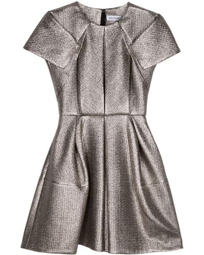 Dice Kayek Metallic Flared Dress - Gray
