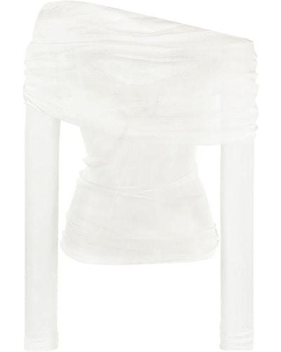 Christopher Esber Veiled Silk Blouse - White